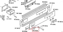 Кнопка пластик плиты Bosch 00030109 зам. 030109 - фото 29335