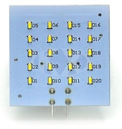 Модуль светодиодный (лампа холодильника) Бирюса, Мир, Позис LED 50x50mm (см. описание) - фото 30002