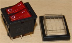 Выключатель водонагревателя 2кнопки 6конт. 15A 250V KCD3 зам. 65150778, 65150710, KN036 - фото 30204