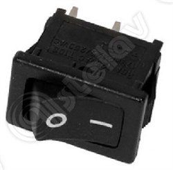 Кнопка вкл/выкл 2конт. черная 10A 250V 13x20mm 815051 зам. 5125100300, UNI815095-815095, UNI815096-815096, UNI815097-815097 - фото 30544